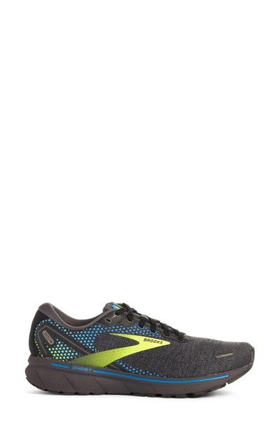 Brooks Men's Ghost 14 Running Sneakers From Finish Line In Black/ Blue/ Nightlife