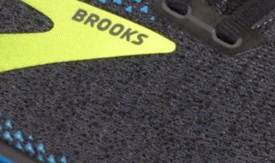 Brooks Men's Ghost 14 Running Sneakers From Finish Line In Black/ Blue/ Nightlife