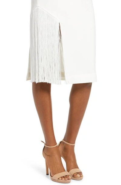 Shop Dress The Population Rory Midi Dress In Off White