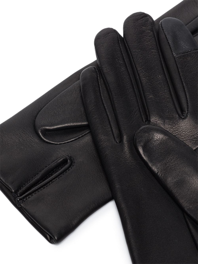 Shop Agnelle Slit Lined Gloves In Schwarz