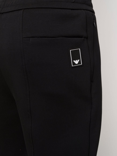 Shop Emporio Armani Elasticated Track Pants In Schwarz