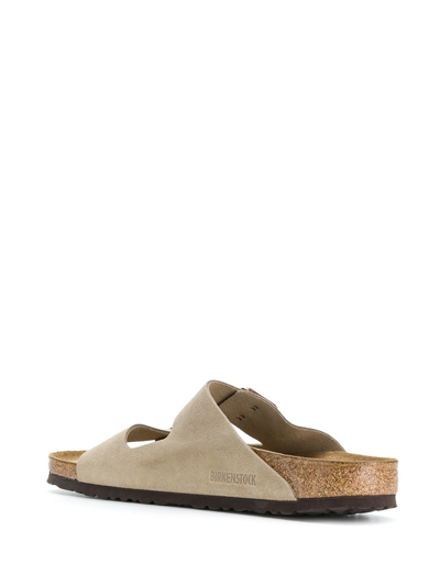 Shop Birkenstock Arizona Sandals In Beige