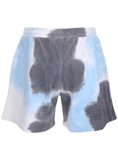 Msgm Tie Dye Pattern Bermuda In Multicolor