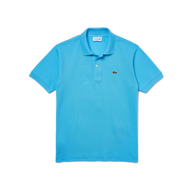 Shop Lacoste Men's Light Blue Cotton Polo Shirt