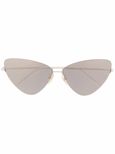 Shop Balenciaga Women's Gold Metal Sunglasses