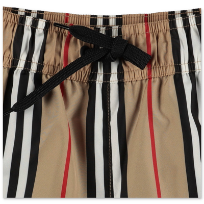 Shop Burberry Costume Shorts Da Mare Icon Stripe In Nylon In Check