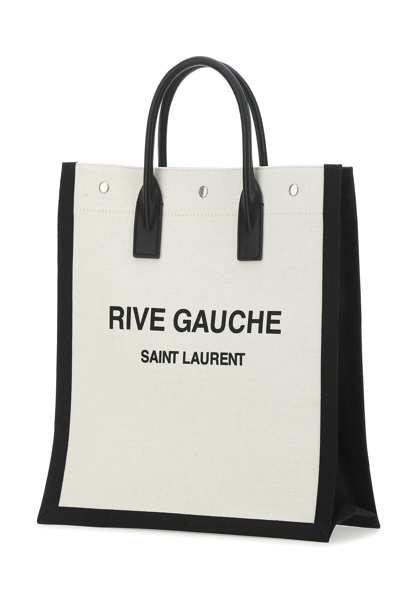 Saint Laurent Two-tone Canvas Rive Gauche Shopping Bag