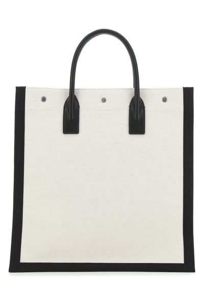 Saint Laurent Two-tone Canvas Rive Gauche Shopping Bag