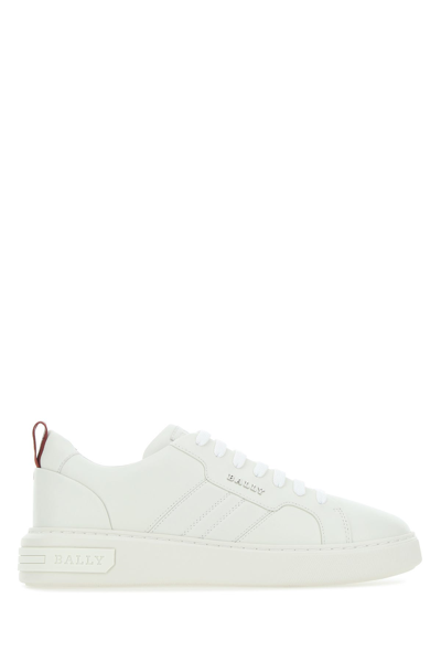 Shop Bally White Nappa Leather Sneakers  White  Uomo 6