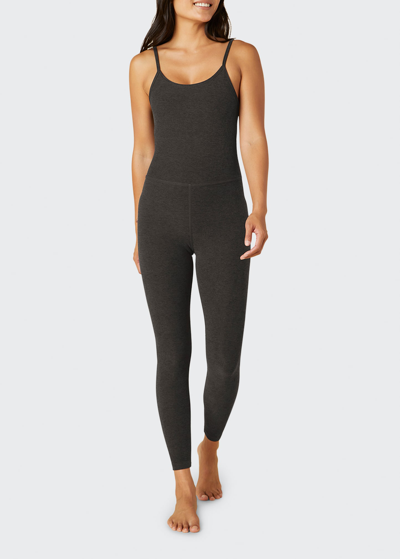 Shop Beyond Yoga Uplevel Spacedye Midi Jumpsuit In Darkest Night