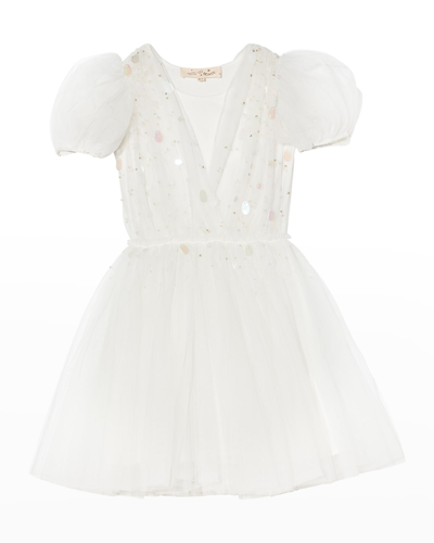Tutu Du Monde Girl's Lucky Charm Sequin Embellished Tutu Dress In Milk