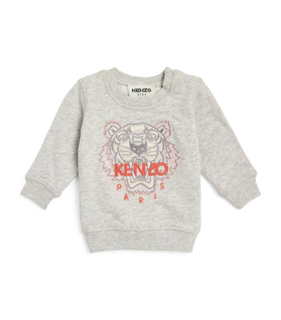 Shop Kenzo Icon Tiger Sweatshirt (6-36 Months) In Grey