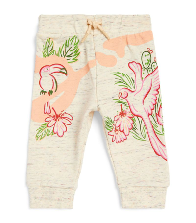 Shop Kenzo Jungle Print Sweatpants (6-36 Months) In White