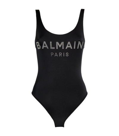 Shop Balmain Bal Swimsuit In Black