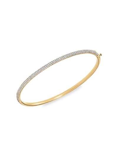Shop Kwiat Women's Moonlight 18k Gold & Diamond Pavé Bangle Bracelet In Yellow Gold
