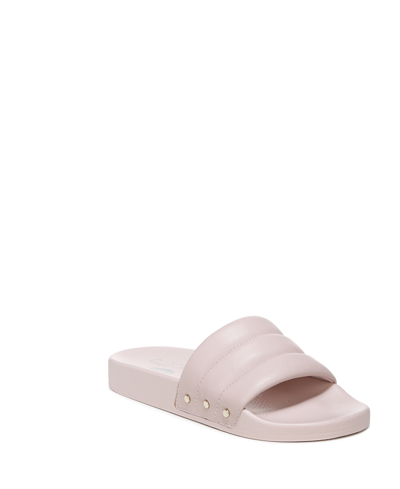 Shop Dr. Scholl's Original Collection Women's Pisces Chill Water-resistant Slides In Pink Leather