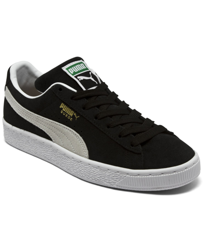 Shop Puma Women's Suede Classic Casual Sneakers From Finish Line In Black