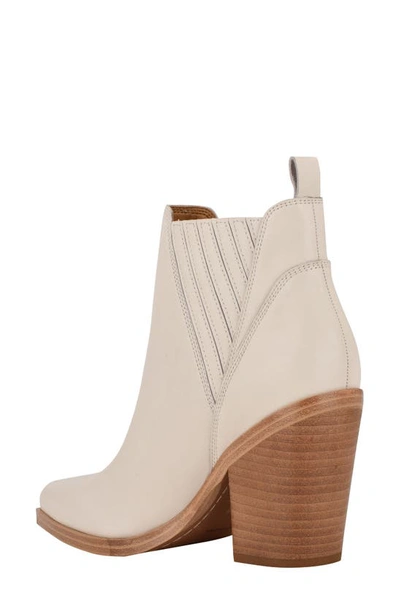 Shop Marc Fisher Ltd Gadri Pointed Toe Bootie In Chic Cream Leather