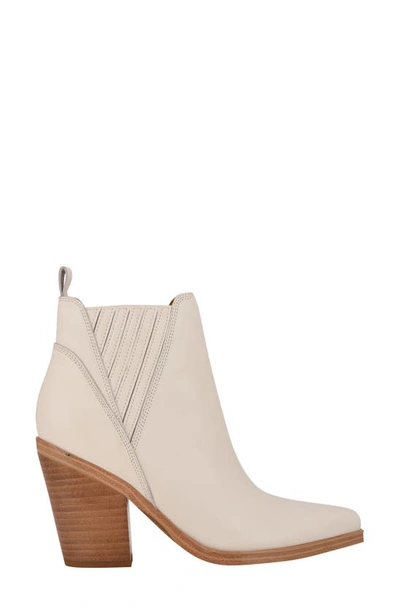 Shop Marc Fisher Ltd Gadri Pointed Toe Bootie In Chic Cream Leather