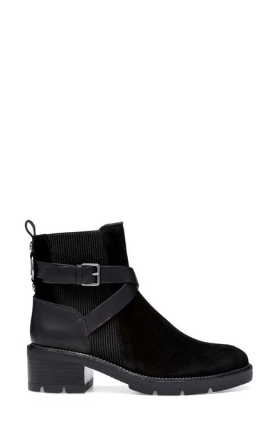 Shop Donald Pliner Savvy Lug Bootie In Black