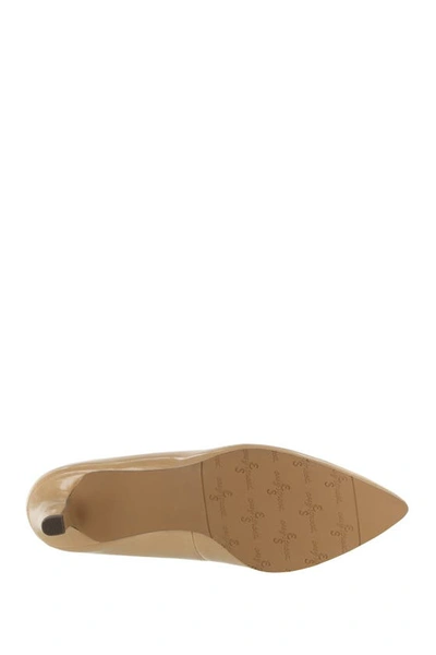 Easy Street Pointe Pointed Toe Patent Pump In Nude Patent