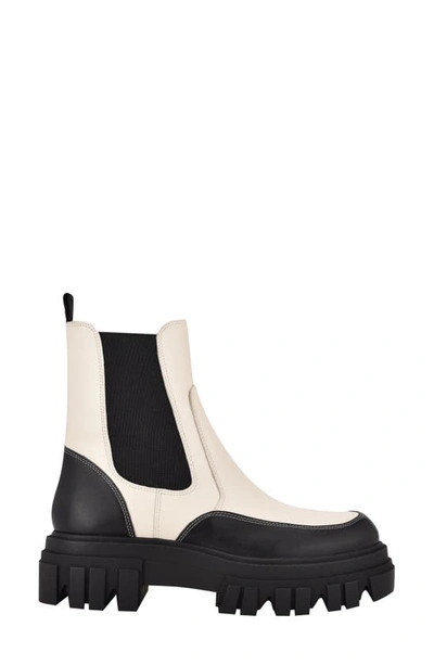 Shop Marc Fisher Ltd Morgan Lug Sole Chelsea Boot In Chic Cream Leather