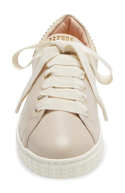 Shop Agl Attilio Giusti Leombruni Maristella Studded Low Top Sneaker In Light Pink/ Milk