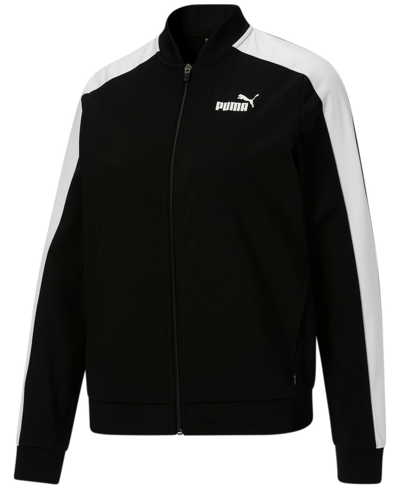 Shop Puma Women's Zip-front Track Jacket In  Black- White