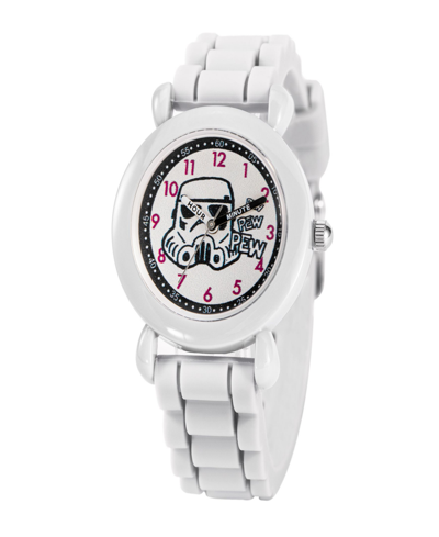 Shop Ewatchfactory Boy's Disney Star Wars Plastic White Silicone Strap Watch 32mm