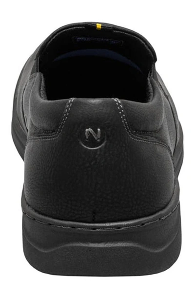 Shop Nunn Bush Tour Work Plain Toe Slip-on Shoe In Black Smooth