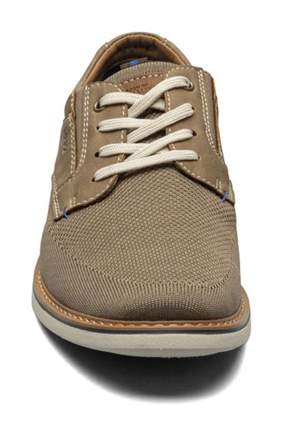 Nunn Bush Men's Otto Knit Plain Toe Lace Up Oxford Shoes Men's Shoes In Taupe Multi