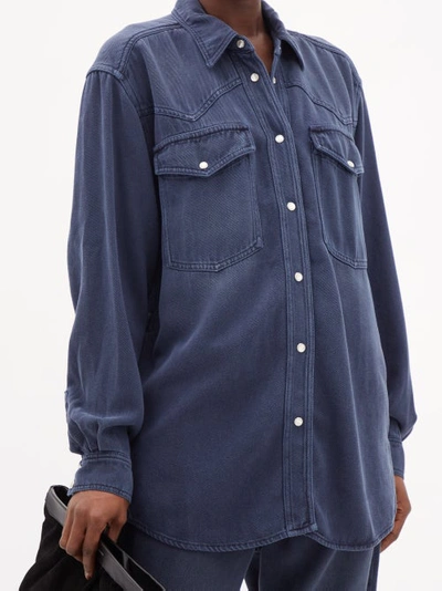 Isabel Marant Étoile Taniami Oversized Denim Button-down Shirt In