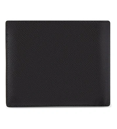 Shop Saint Laurent Grained Leather Billfold Wallet In Black