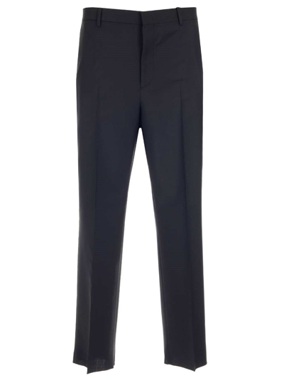Shop Valentino Straight Leg Tailored Trousers In Black