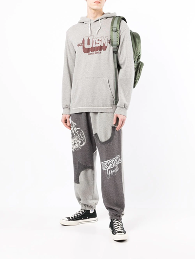 Shop Undercoverism Graphic-print Track Pants In Grey