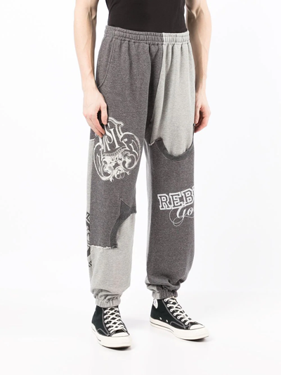 Shop Undercoverism Graphic-print Track Pants In Grey