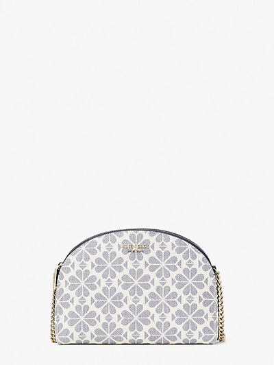 Buy the Kate Spade Coated Canvas Flower Dome Crossbody Blue