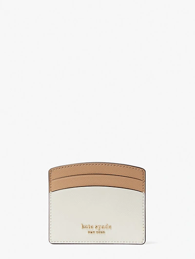 Shop Kate Spade Spencer Cardholder In Parchment/raw Pecan