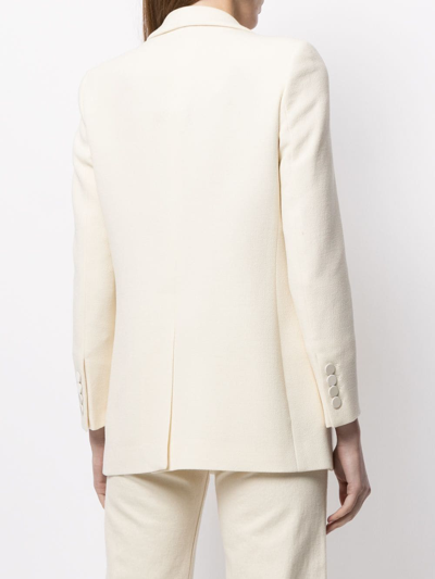 Shop Blazé Milano Single-breasted Wool Blazer In White