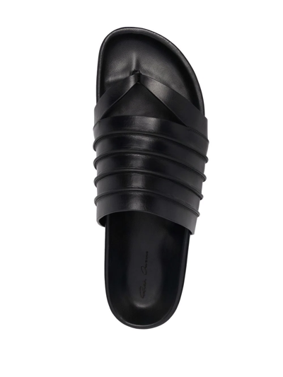 Shop Rick Owens Ruhlmann Granola Slides In Black