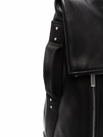 Shop Rick Owens Cargo Leather Backpack In Black