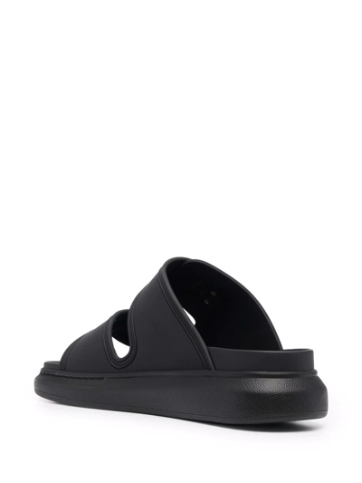 Shop Alexander Mcqueen Hybrid Flatform Sandals In Black