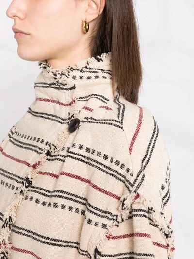 Isabel Marant Étoile Josialo Textured Cotton Jacket In Neutrals