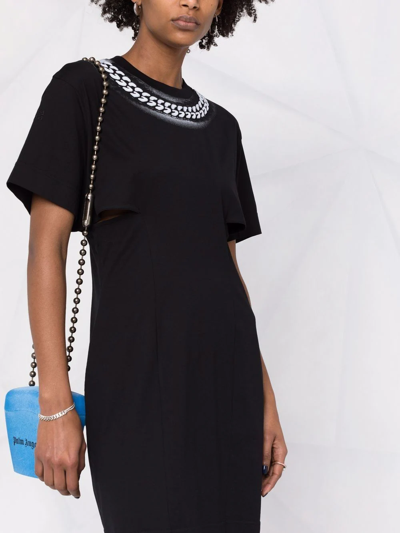 Givenchy Dress With 3d Chain Print In Black