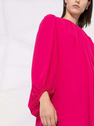 Shop Blanca Vita Gathered-detail Shift Dress In Pink