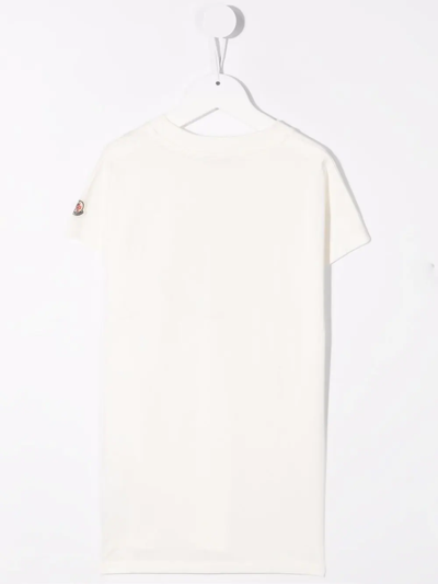 Shop Moncler Logo-print Cotton T-shirt In White