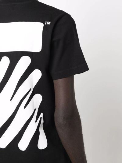 Shop Off-white Wave Diag Printed T-shirt In Black