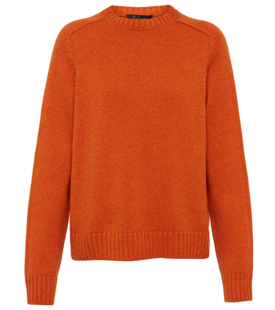 Shop Loro Piana Parksville Cashmere Sweater In Carrot Sorbet Mel