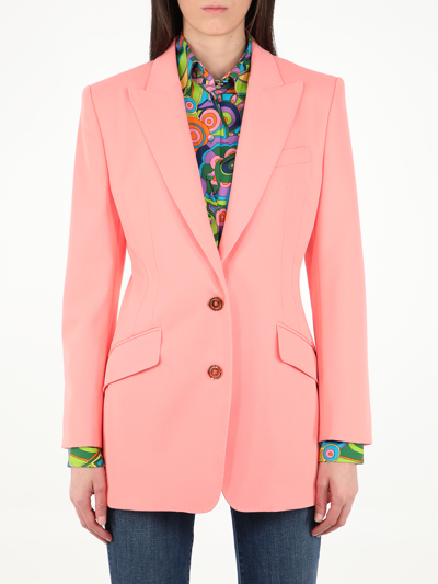 Shop Dolce & Gabbana Peach Single-breasted Jacket In Pesca