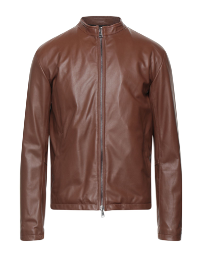 Shop Dacute Man Jacket Brown Size 44 Ovine Leather